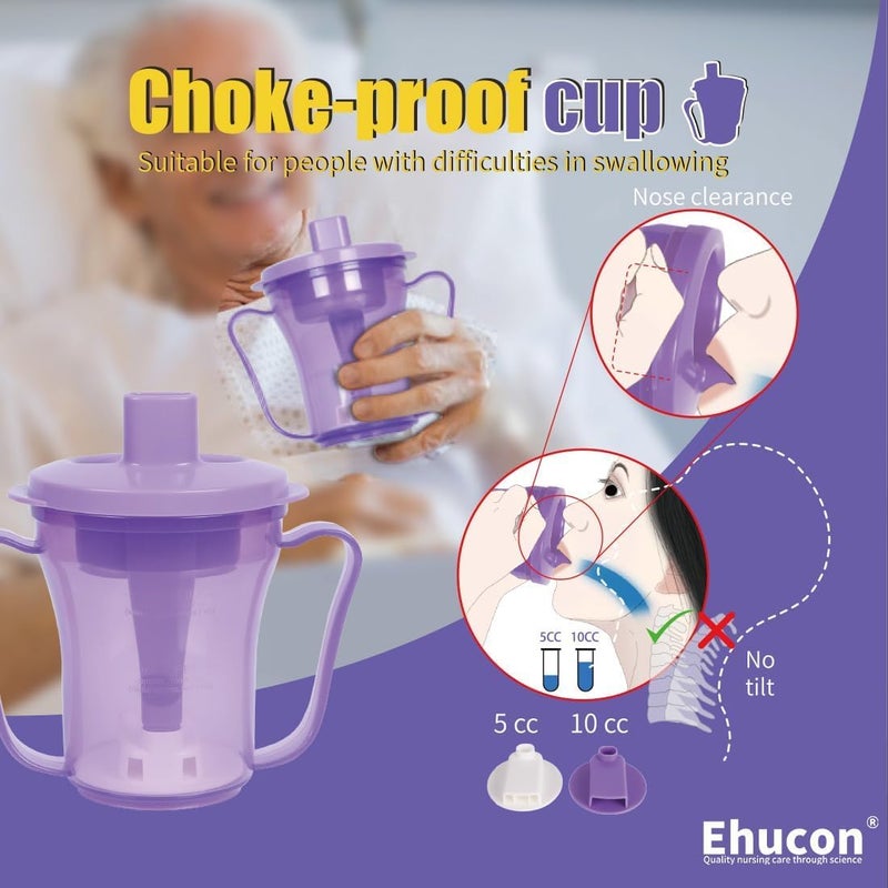 Ehucon Dysphagia Regulating Drinking Cup for Swallowing and Disorders People,Dispenses 5cc or 10cc of Liquid Each Time,No Thickener is Used.Helps to Prevent Choking - Image 3